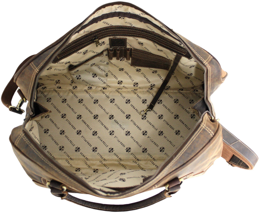 Weekender Bag, Large Travel Duffel Bag Genuine Leather, Carry on Overnight Bag.