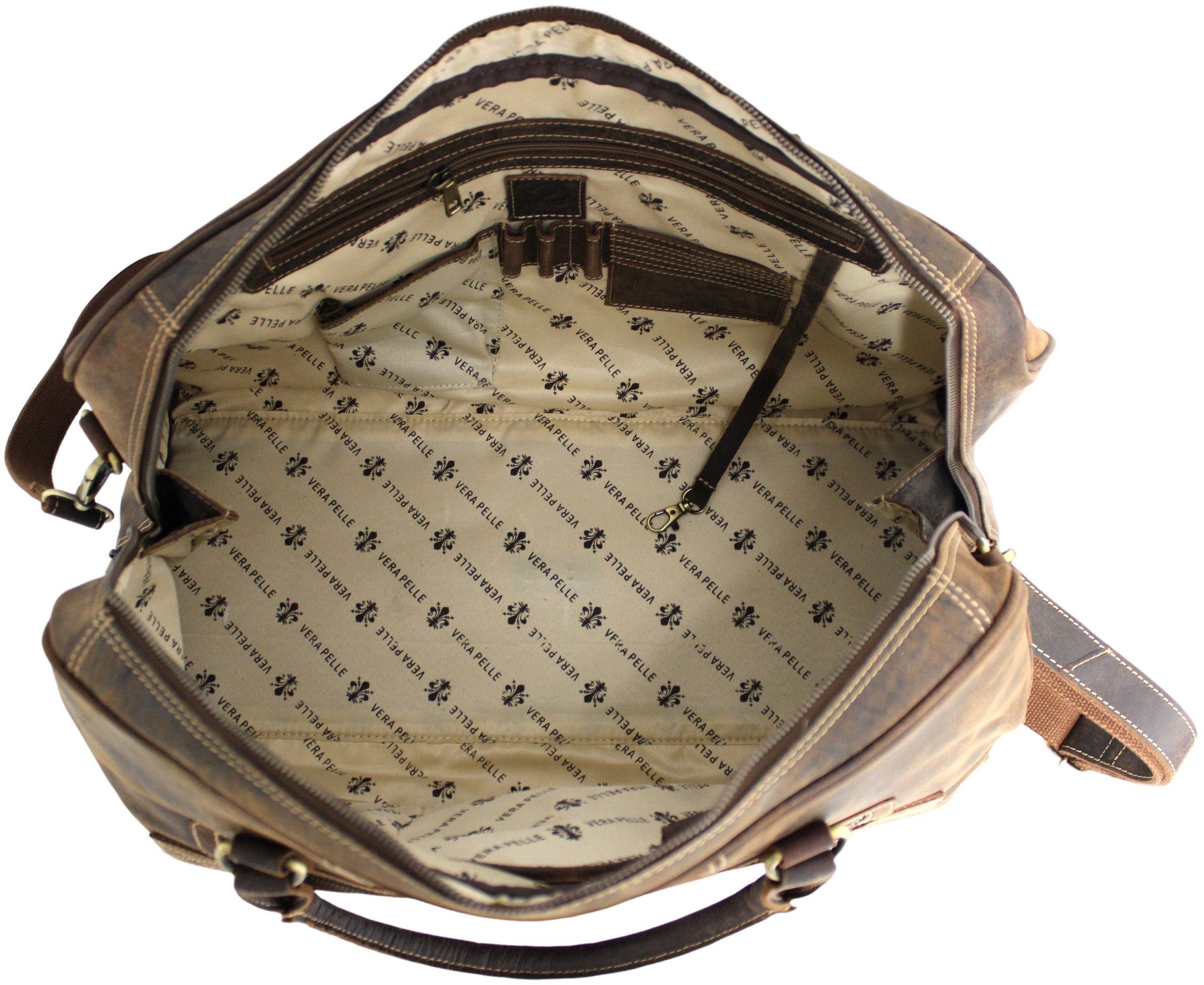Weekender Bag, Large Travel Duffel Bag Genuine Leather, Carry on Overnight Bag.