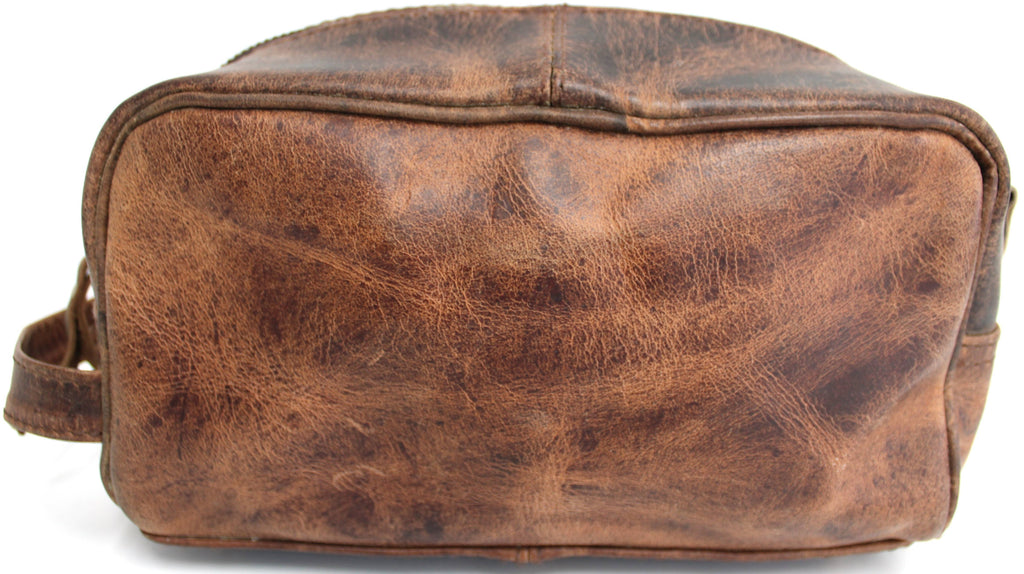 Quality Full Grain Genuine Hunter Leather Toiletry Bag Style No:31009