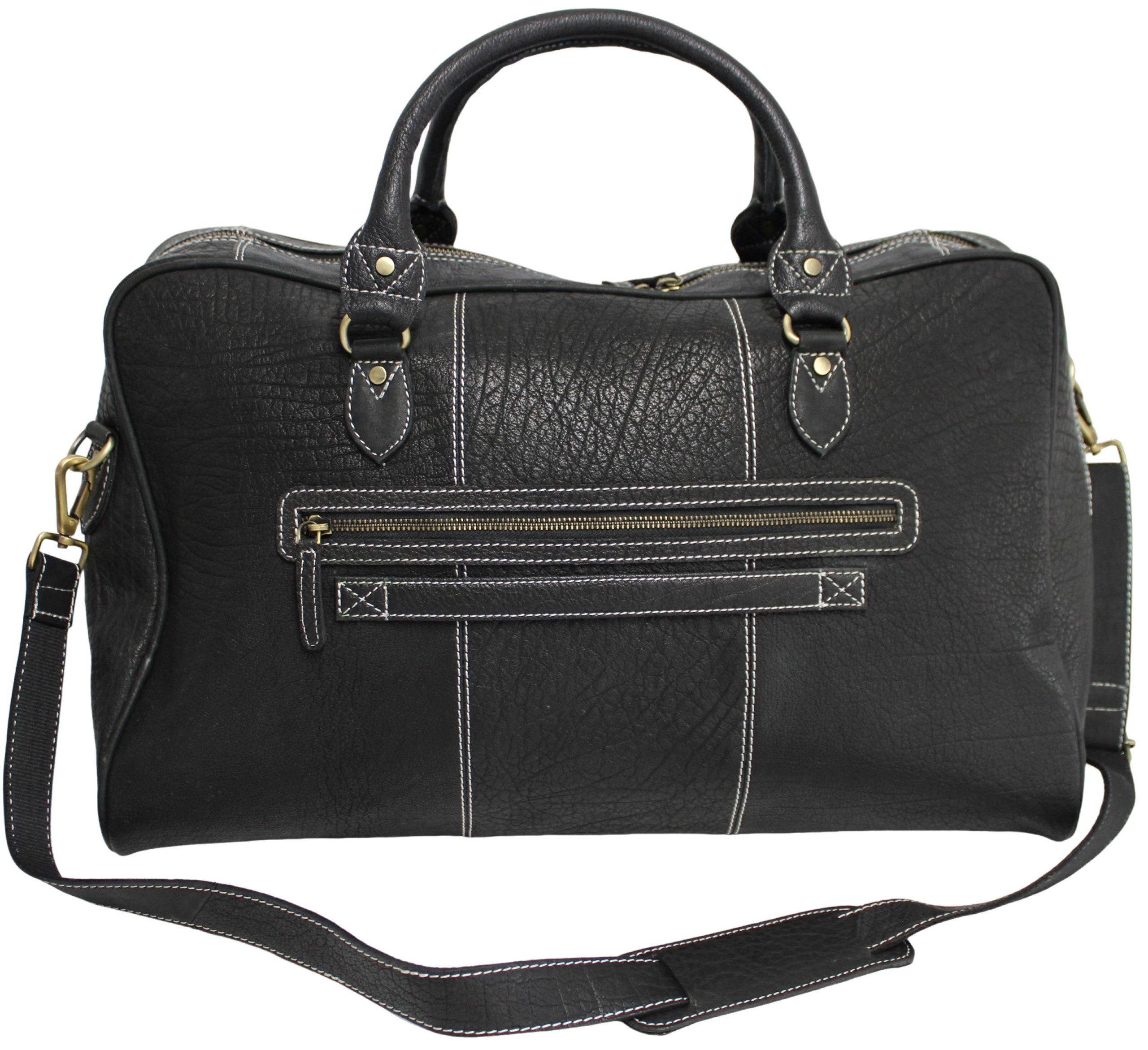 Weekender Bag, Large Travel Duffel Bag Genuine Leather, Carry on Overnight Bag.