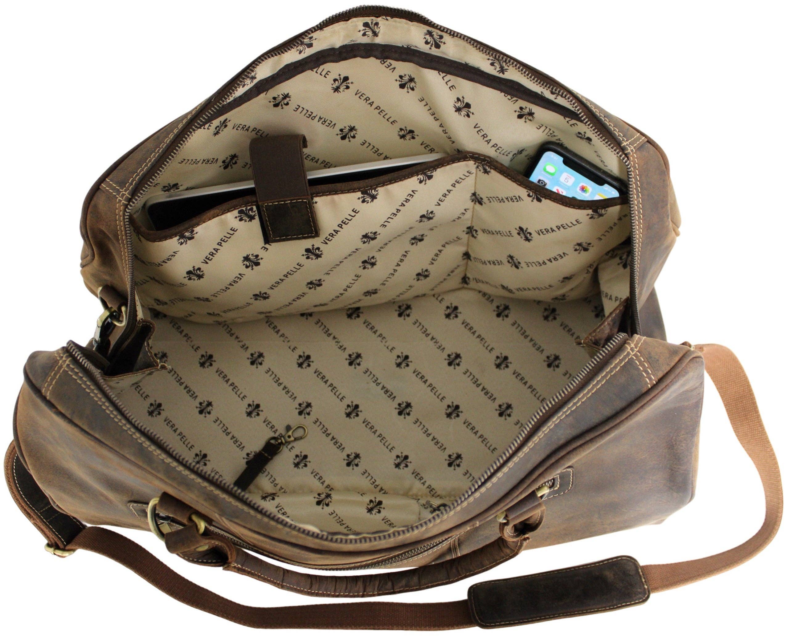 Weekender Bag, Large Travel Duffel Bag Genuine Leather, Carry on Overnight Bag.