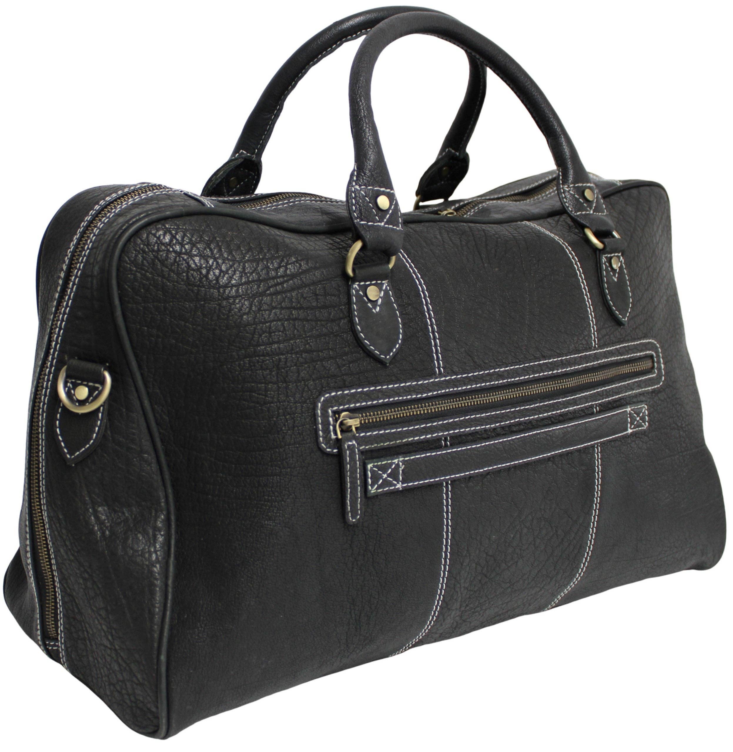 Weekender Bag, Large Travel Duffel Bag Genuine Leather, Carry on Overnight Bag.
